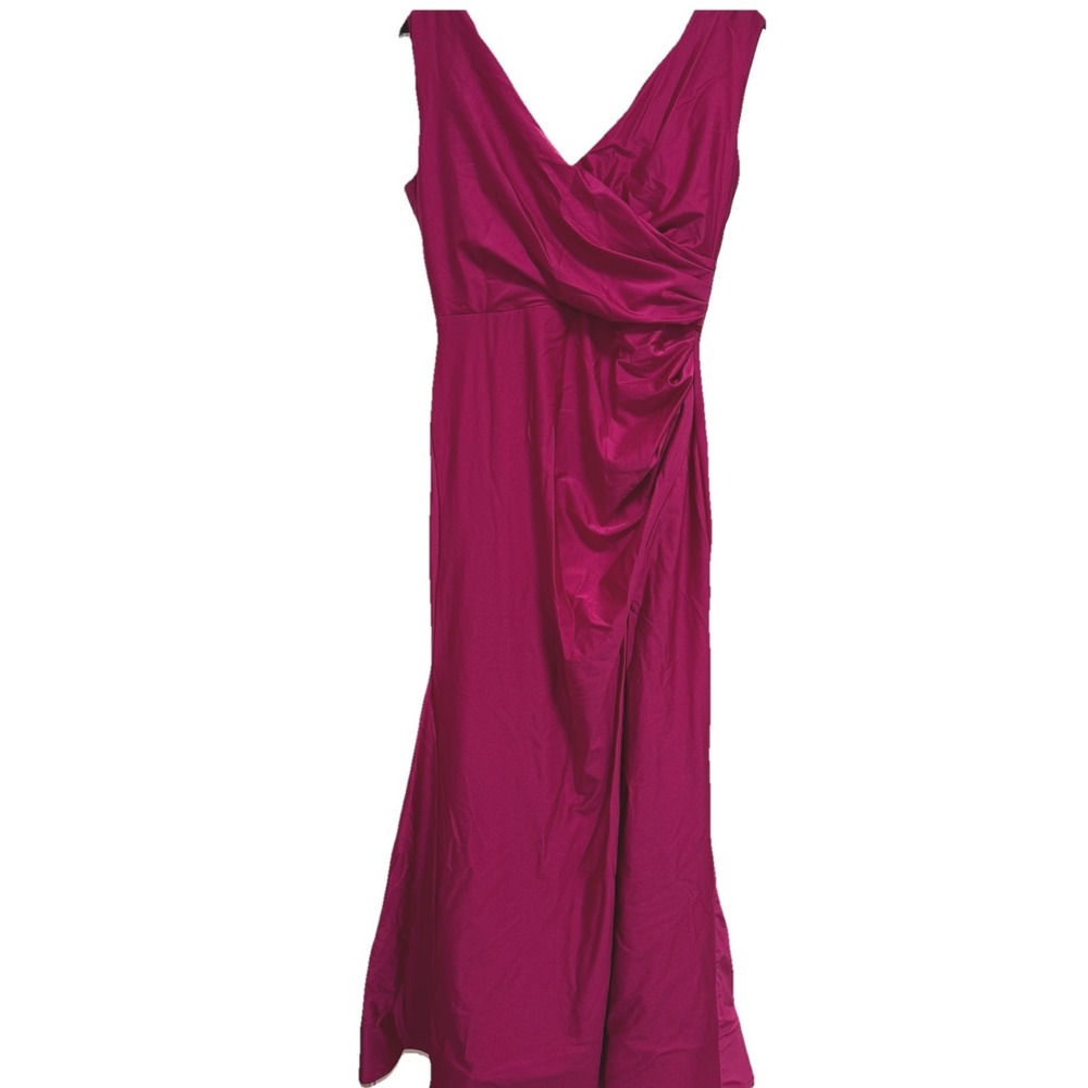 Cynthia & Sahar Evening Magenta Ruched Mermaid Dress Formal XL